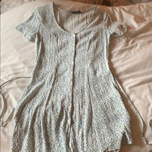 Brandy Melville blue flower babydoll dress